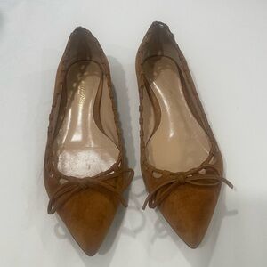 Gianvito Rossi .Camel Brown suede balet flats. GUC! Please see pics.